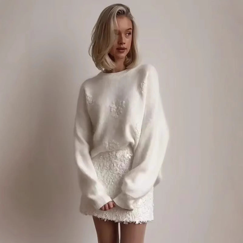 pull-fleuron-motif-floral-relief-confort